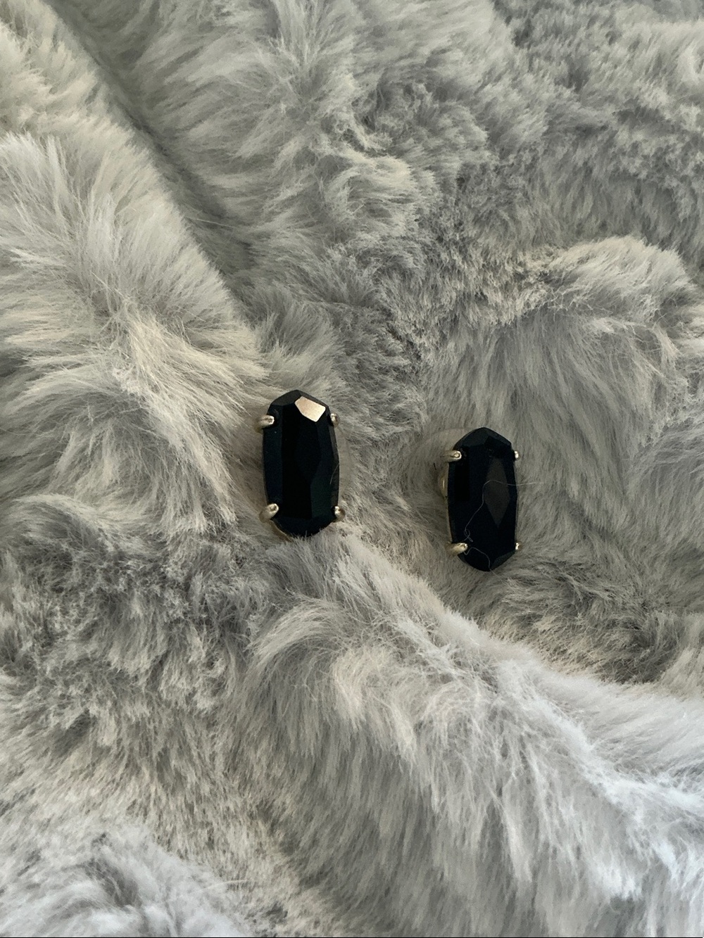 Kendra Scott Black Stone Stud Earrings - Women Jewelry